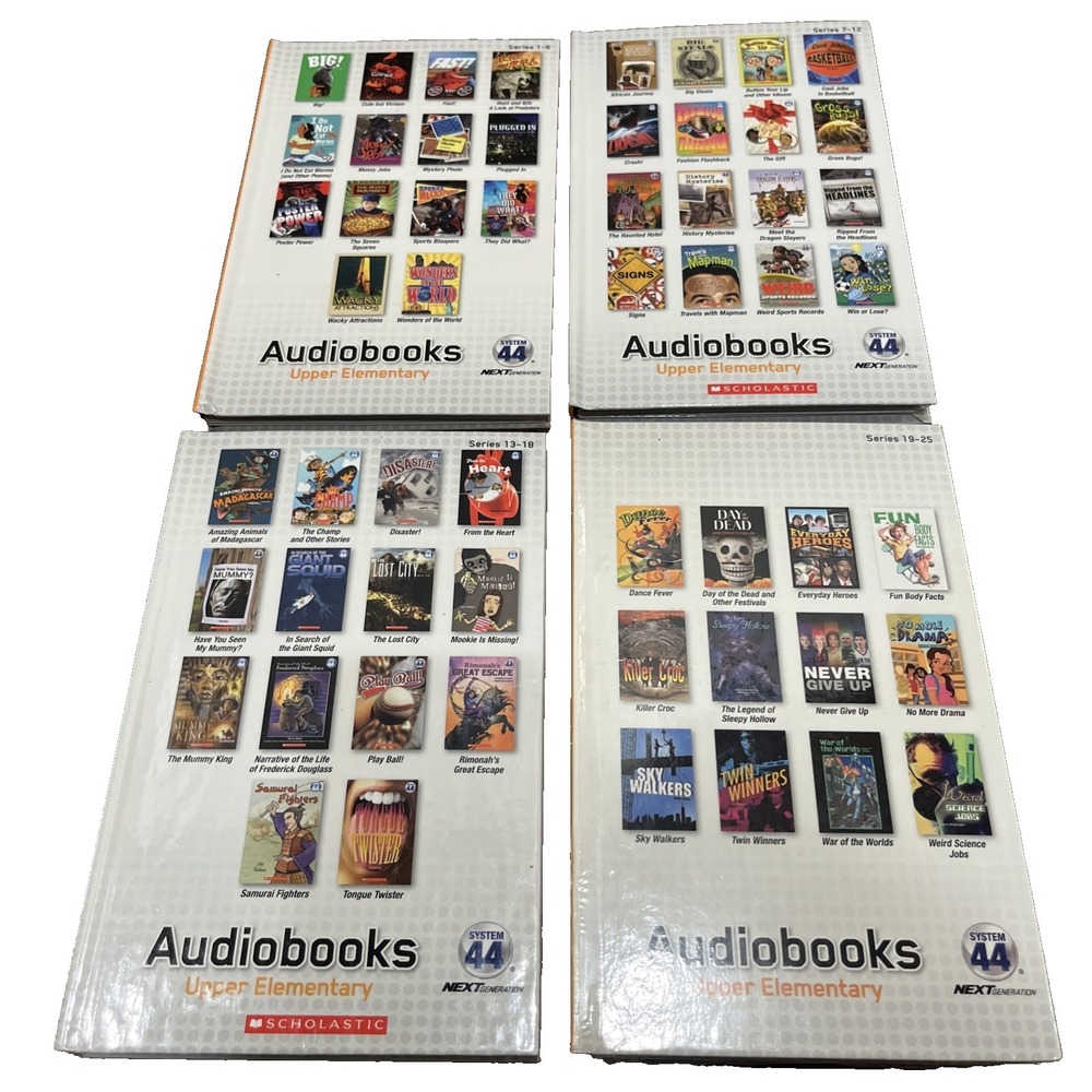 System 44 Upper Elementary Audiobook CDs 1-25 Teacher Classroom Homeschool Story
